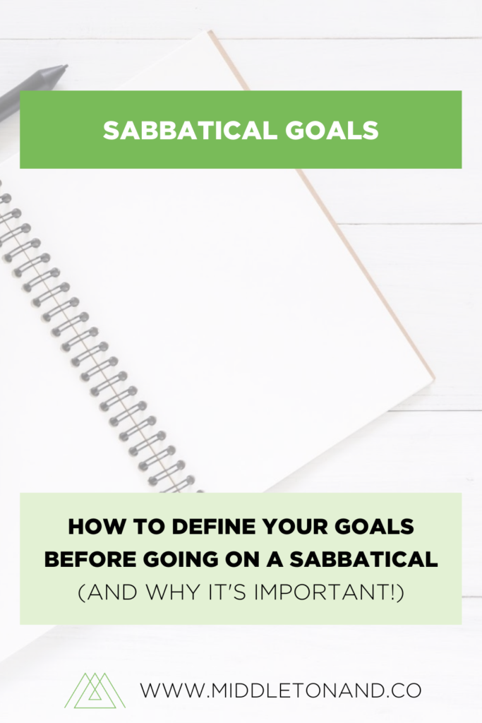sabbatical goals questions