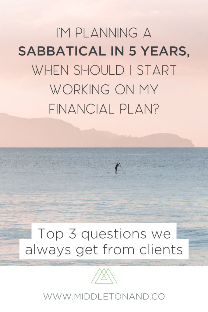sabbatical - financial planning