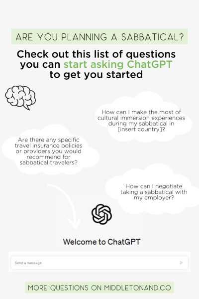 sabbatical planning: questions to ask ChatGPT